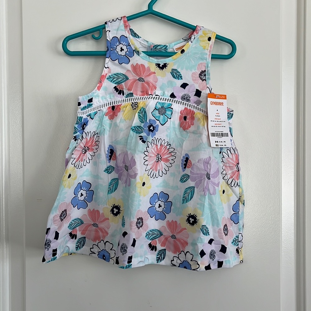 Gymboree cotton lace embroidery blouse size 4